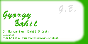 gyorgy bahil business card